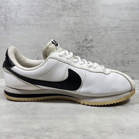 Nike Cortez Basic Leather Sneakers - Men\'s Size 8 - White Black main image 9